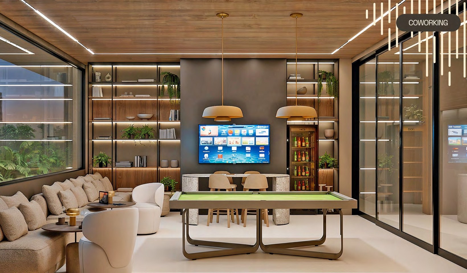 Coworking com bar